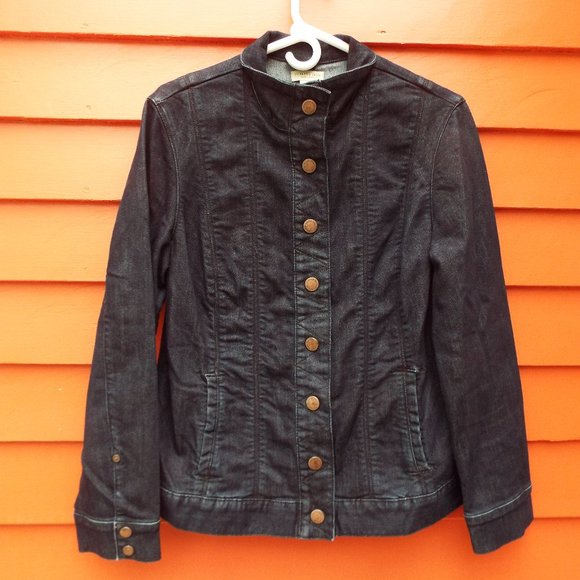 Coldwater Creek Dark Wash Denim Jean Jacket (EUC) - Picture 1 of 16